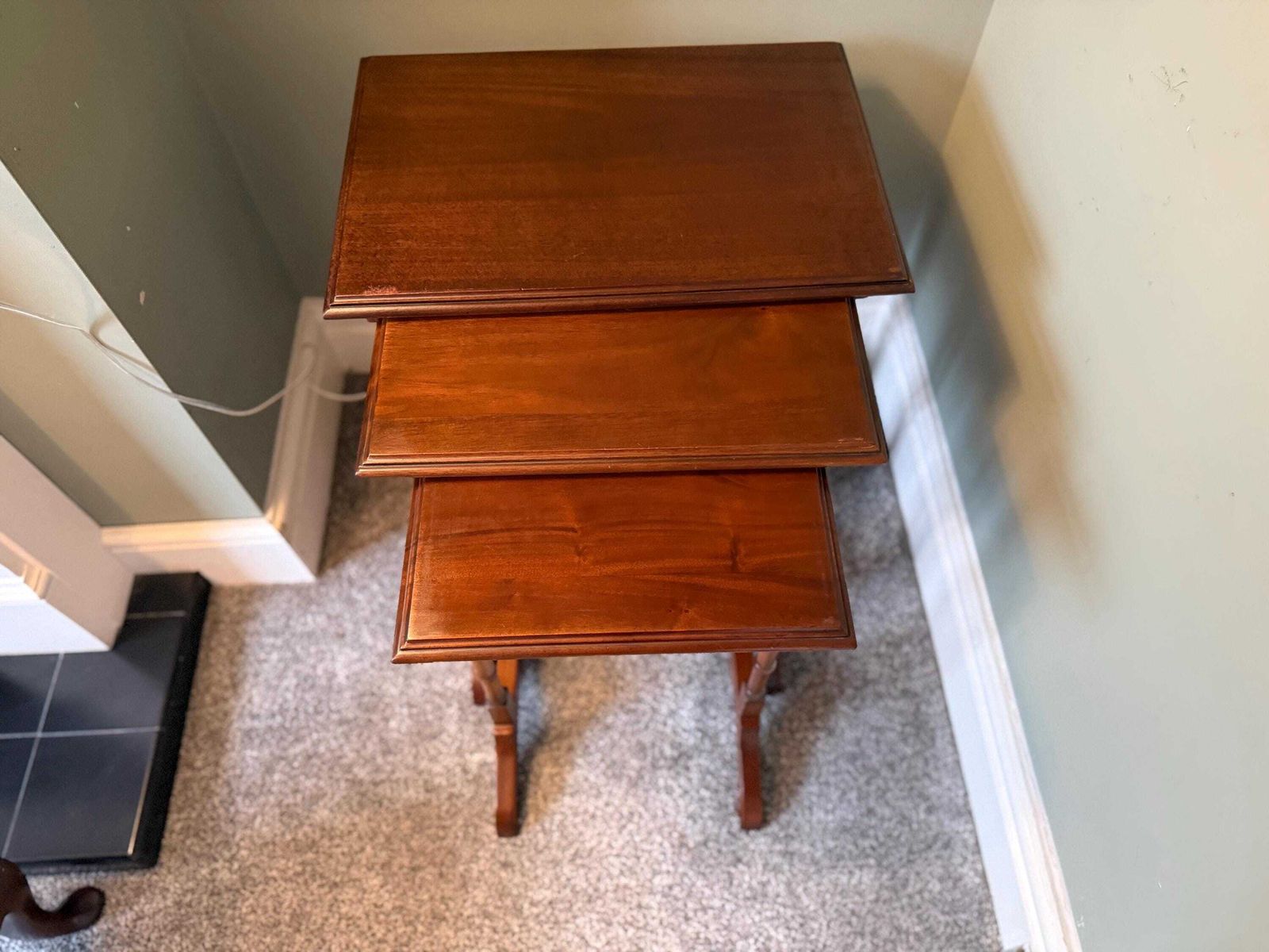 Antique Vintage Nest Of Tables, Plant Stand, Side Table, Coffee Table, Occasional Table photo Furniture