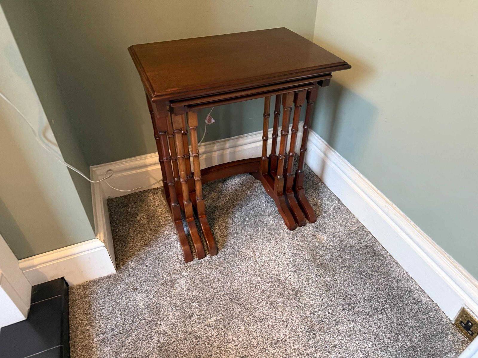 Furniture Antique Vintage Nest Of Tables, Plant Stand, Side Table, Coffee Table, Occasional Table photo