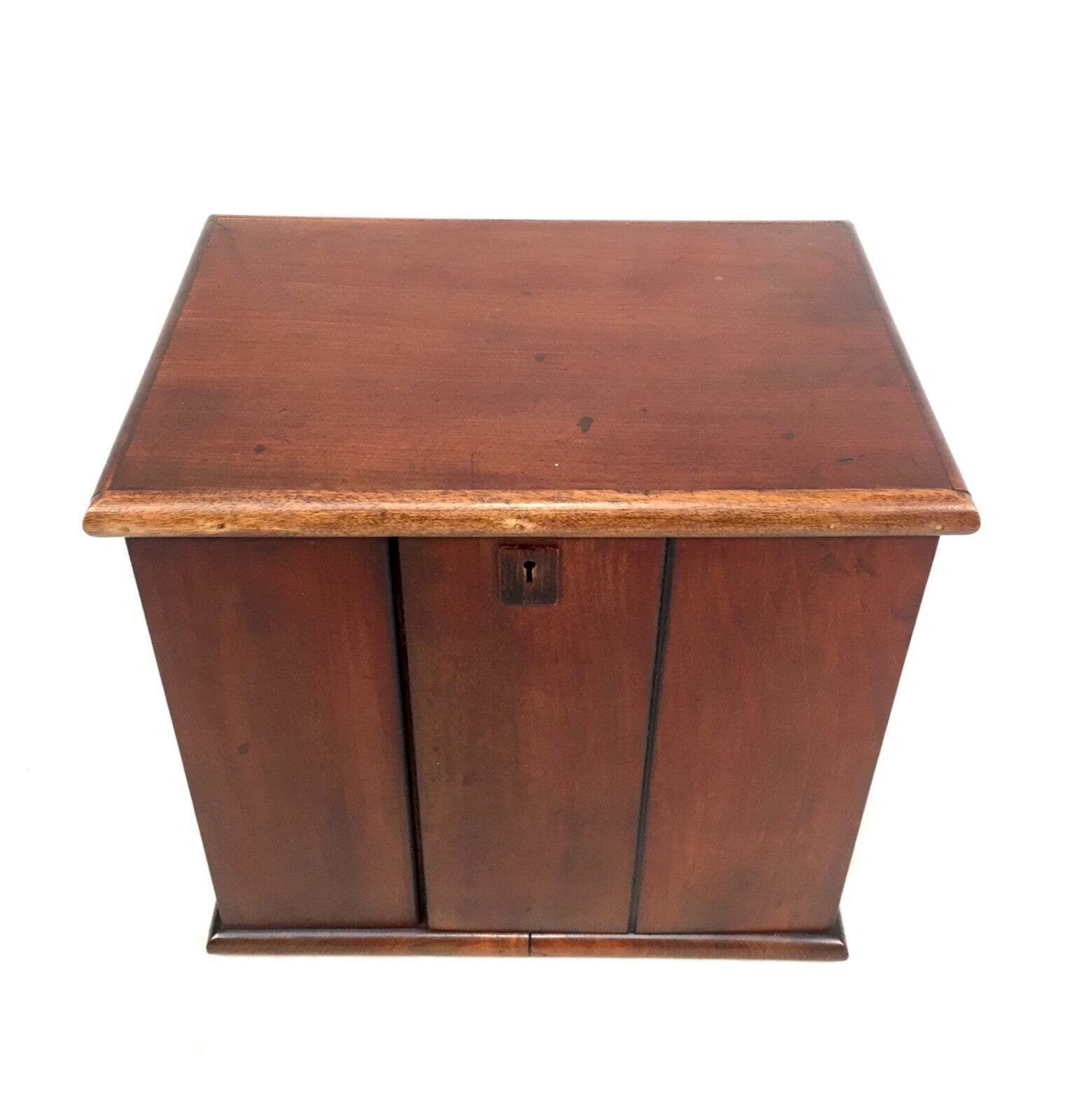 Antique Victorian Wooden Humidor Chest Of Drawers / Collectors Cabinet Box C1890 photo furniture