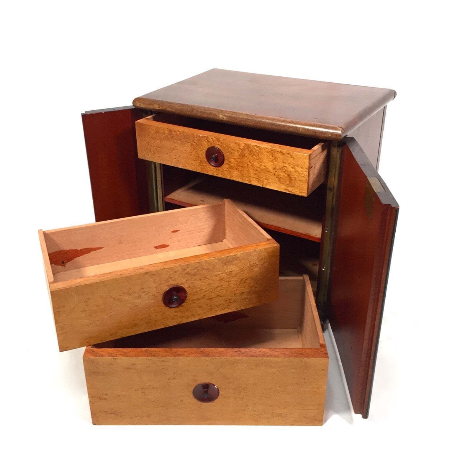 Furniture Antique Victorian Wooden Humidor Chest Of Drawers / Collectors Cabinet Box C1890 photo