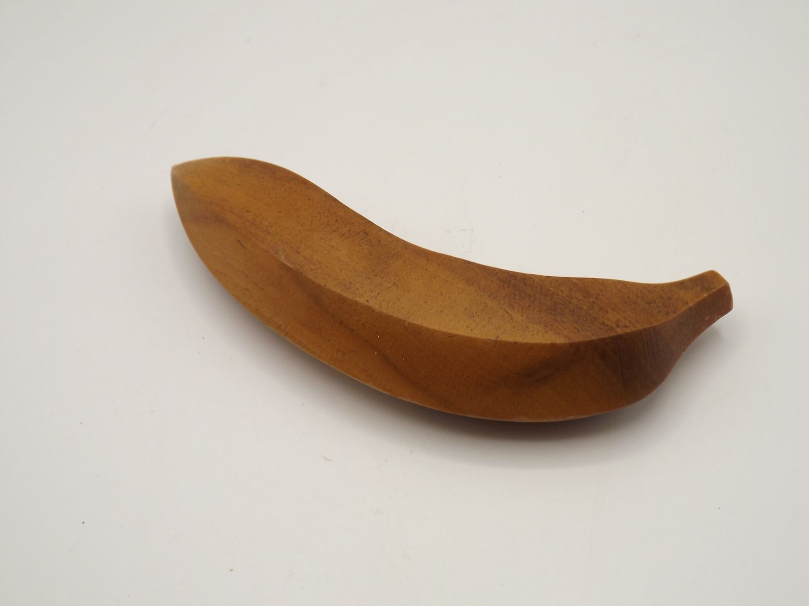 65.0 Hand Carved Wooden Fruit Bowl With Assorted Fruits   Mid Century Decoration photo