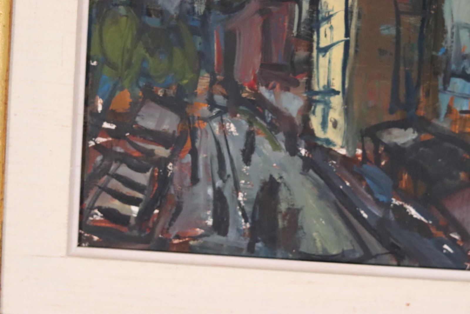 photo vinterior Original Swedish Oil On Panel – “City II” By P.O. Zachrisson – Signed & Framed – 36 × 42 Cm (14.2" × 16.5")