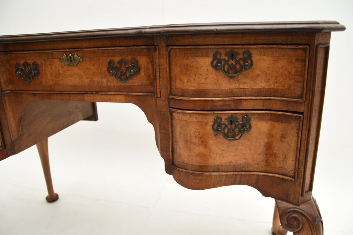Antique Figured Walnut Queen Anne Style Desk photo Furniture