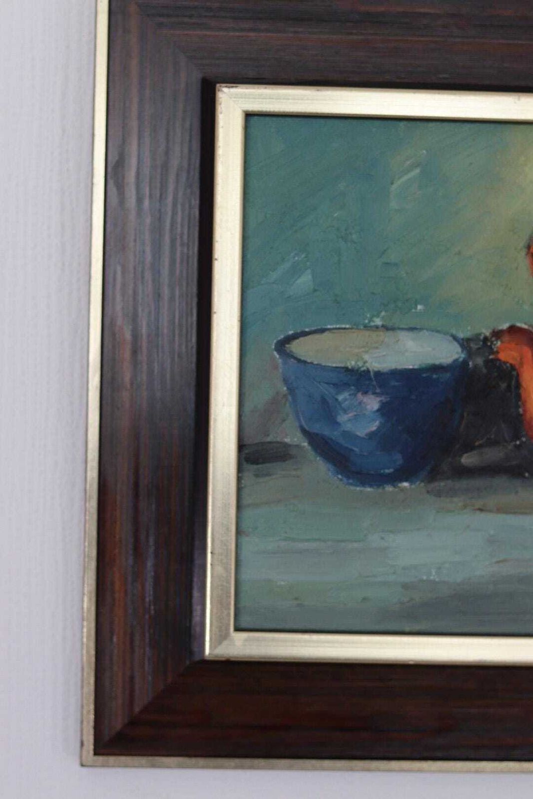 Original Mid Century Swedish Oil On Canvas – “Kettle And Mug” By Viktor Rasmussen – Vintage & Framed – 50 × 42 Cm (19.7" × 16.5") photo for sale
