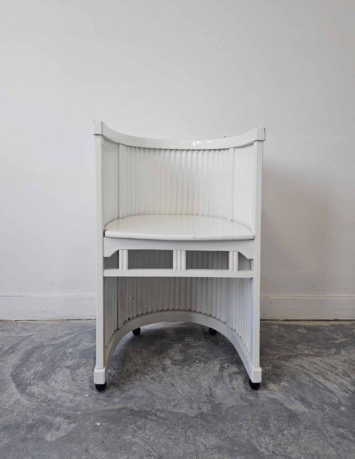 Pair Of Antique Side Horseshoe Shaped Chairs, Attr. To Hans Gunther Reinstein photo vinterior