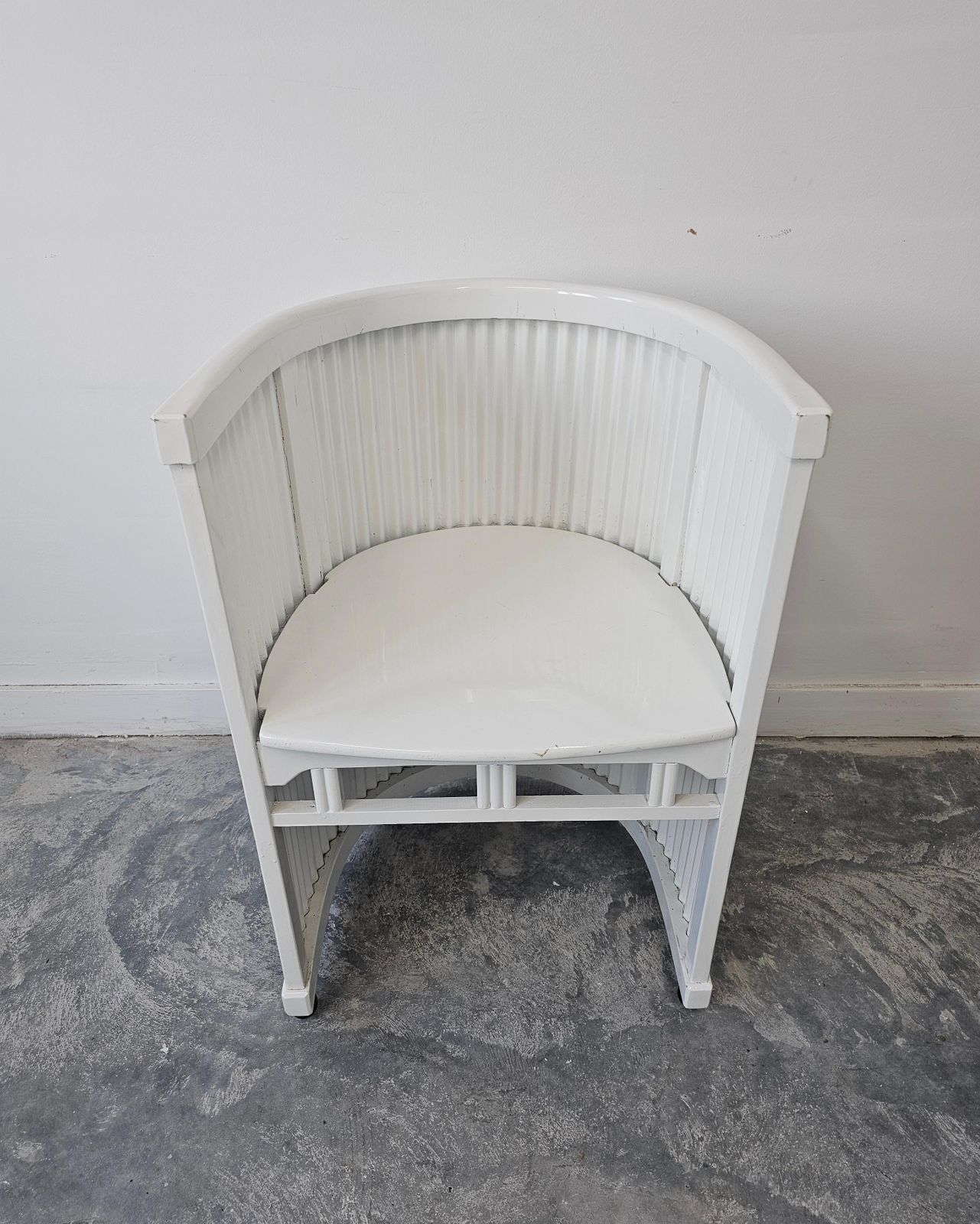 Pair Of Antique Side Horseshoe Shaped Chairs, Attr. To Hans Gunther Reinstein photo vintage