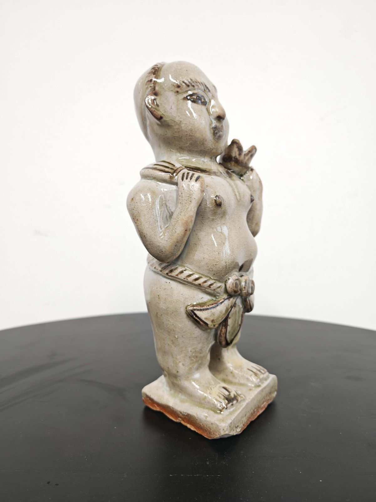 Chinese Unusual Song Dynasty Style Cizhou Pottery Figure, 18th Century photo for sale