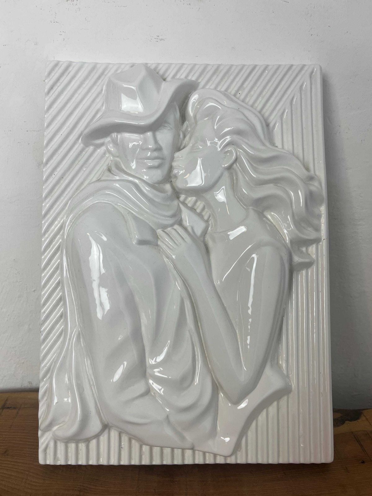 Retro Ceramic Wall Plaque, Pop Art Design, Swedish Artist, Ewa Jarenskog, For Jie Gantoft photo for sale