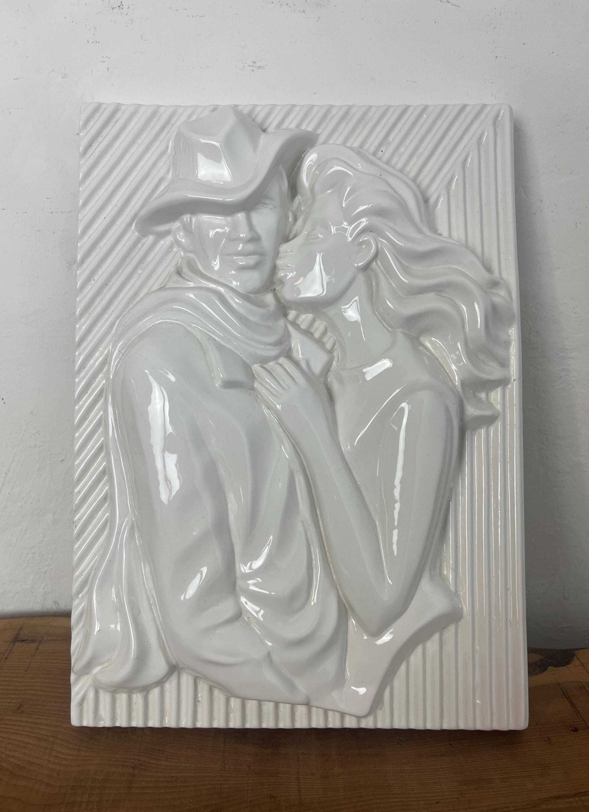 Retro Ceramic Wall Plaque, Pop Art Design, Swedish Artist, Ewa Jarenskog, For Jie Gantoft photo Art