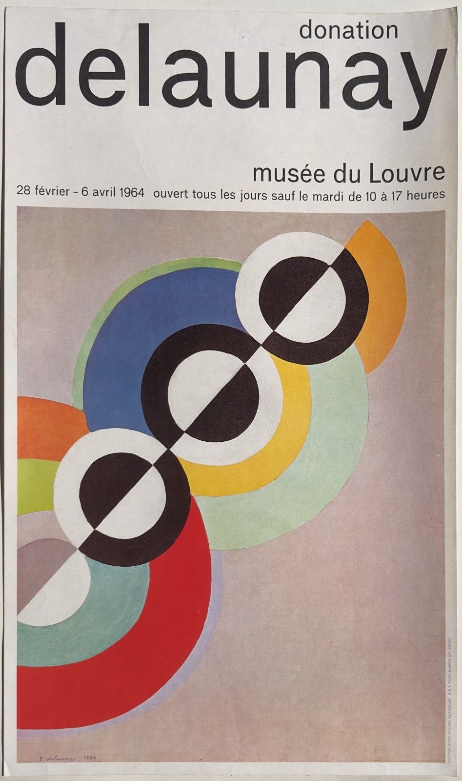 Robert Delaunay Poster Poster Donation Musée Du Louvre 1964 Endless Rhythm