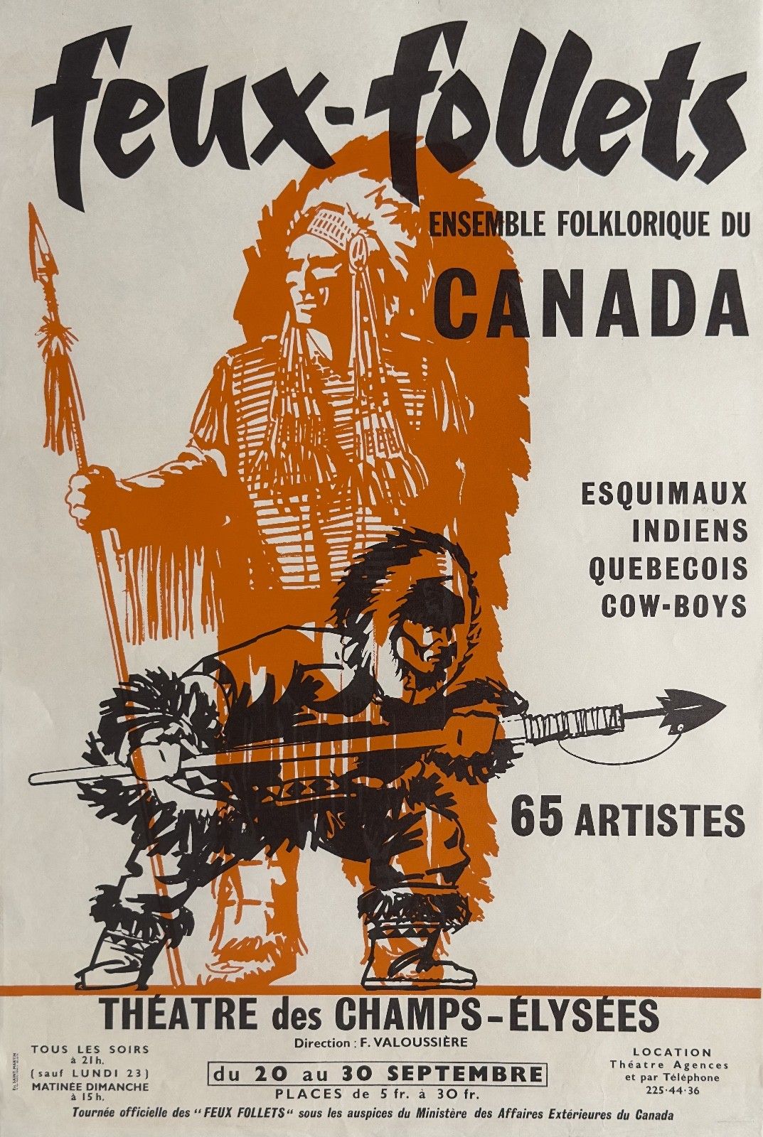 Canada Eskimos Poster Poster Fires Mad Indians Quebec Paris