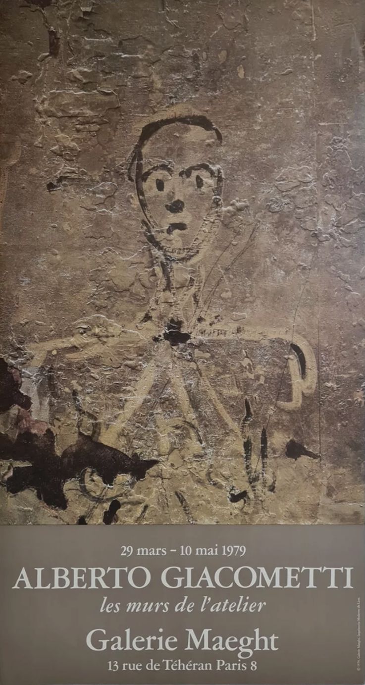Alberto Giacometti Expo 1979 Gallery Maeght Les Wurs De L'atelier 78x42 Cm
