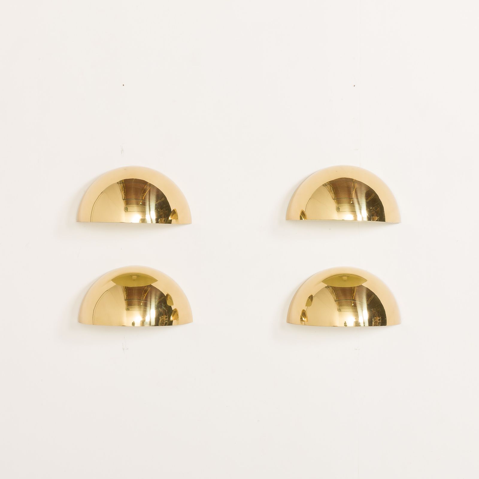Lighting Italian Space Age Brass ‘Quebec’ Sconces By Gilla Giani For Tronconi, Set Of 2, 1980s. photo