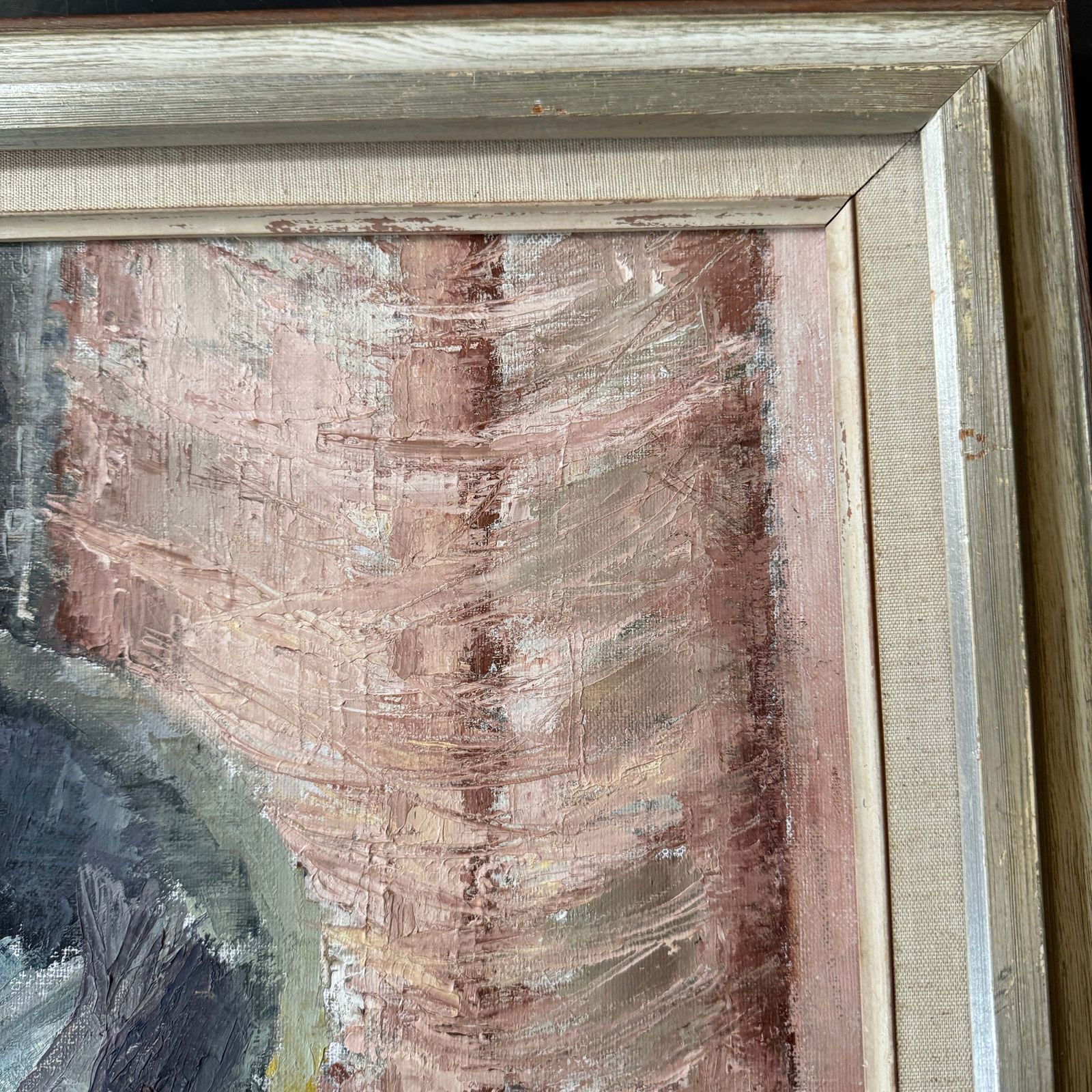 Arrangement In Earth Tones. Vintage Swedish Still Life Oil Painting. photo for sale