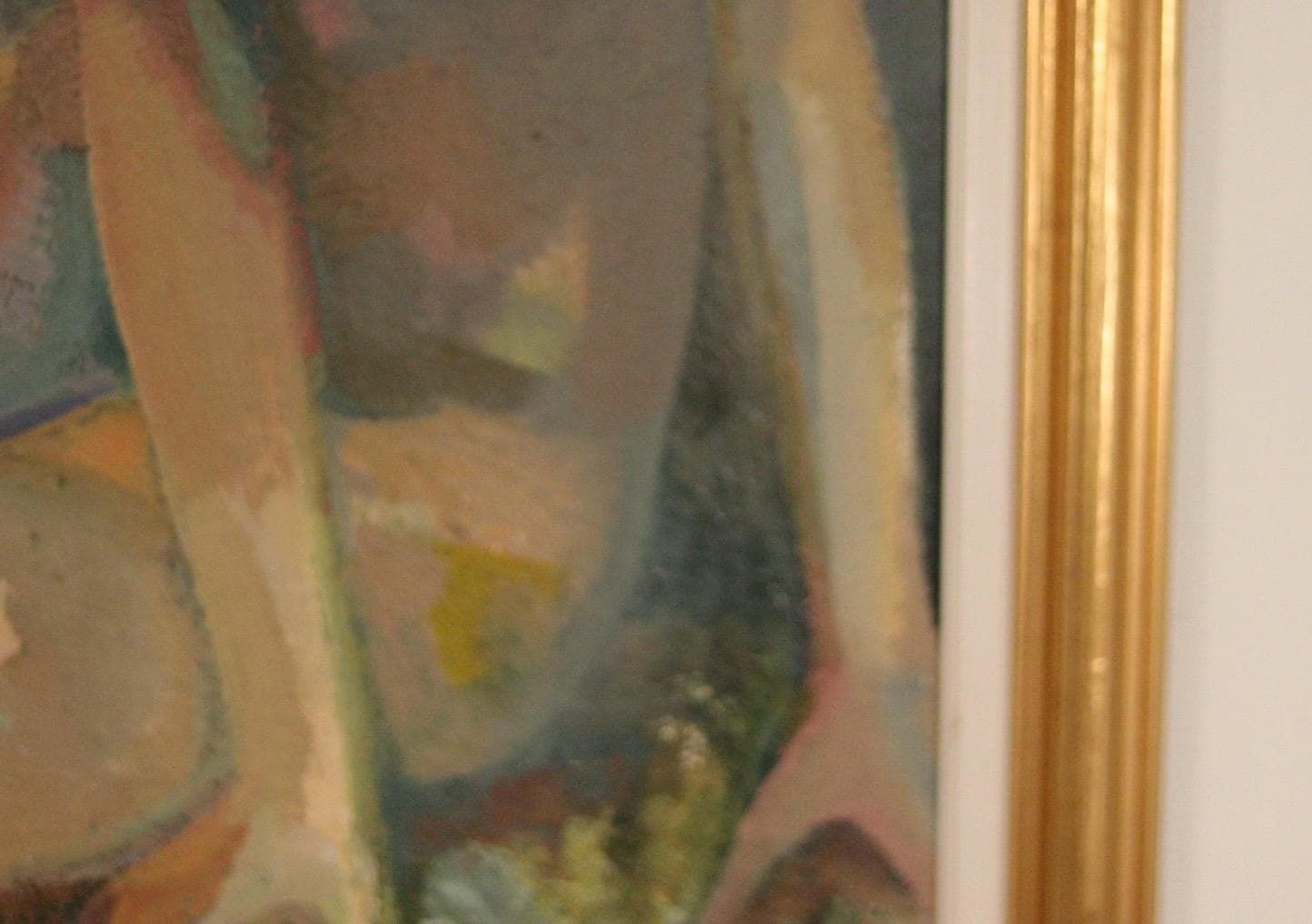 1270.0 Original Danish Oil On Canvas – “Seated Woman” By Bernhard Petersen (1911–1988) – Signed & Framed – 94 × 59 Cm (37.0" × 23.2") photo