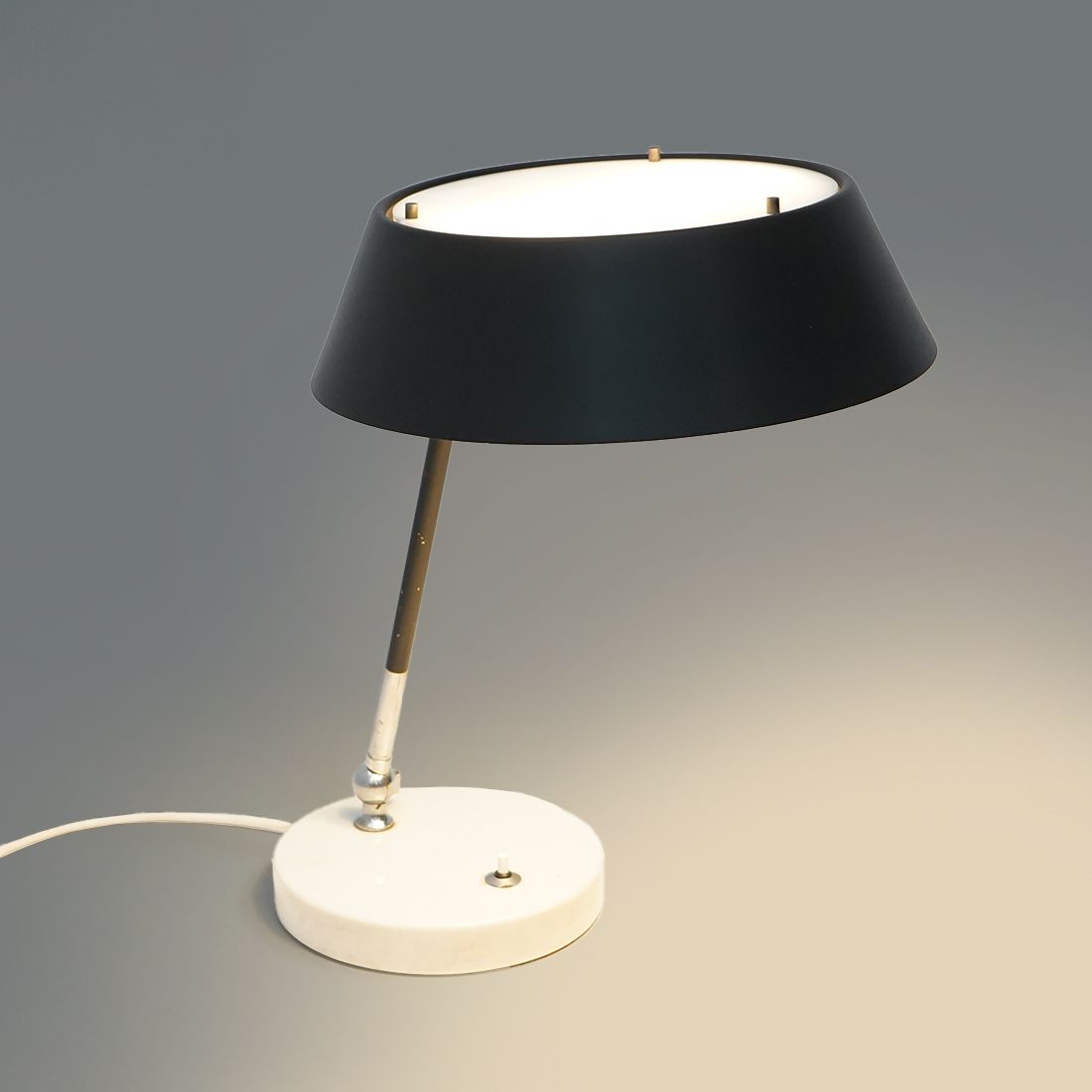 Table Lamp By Stilux With Marble Base, 1950s photo vintage