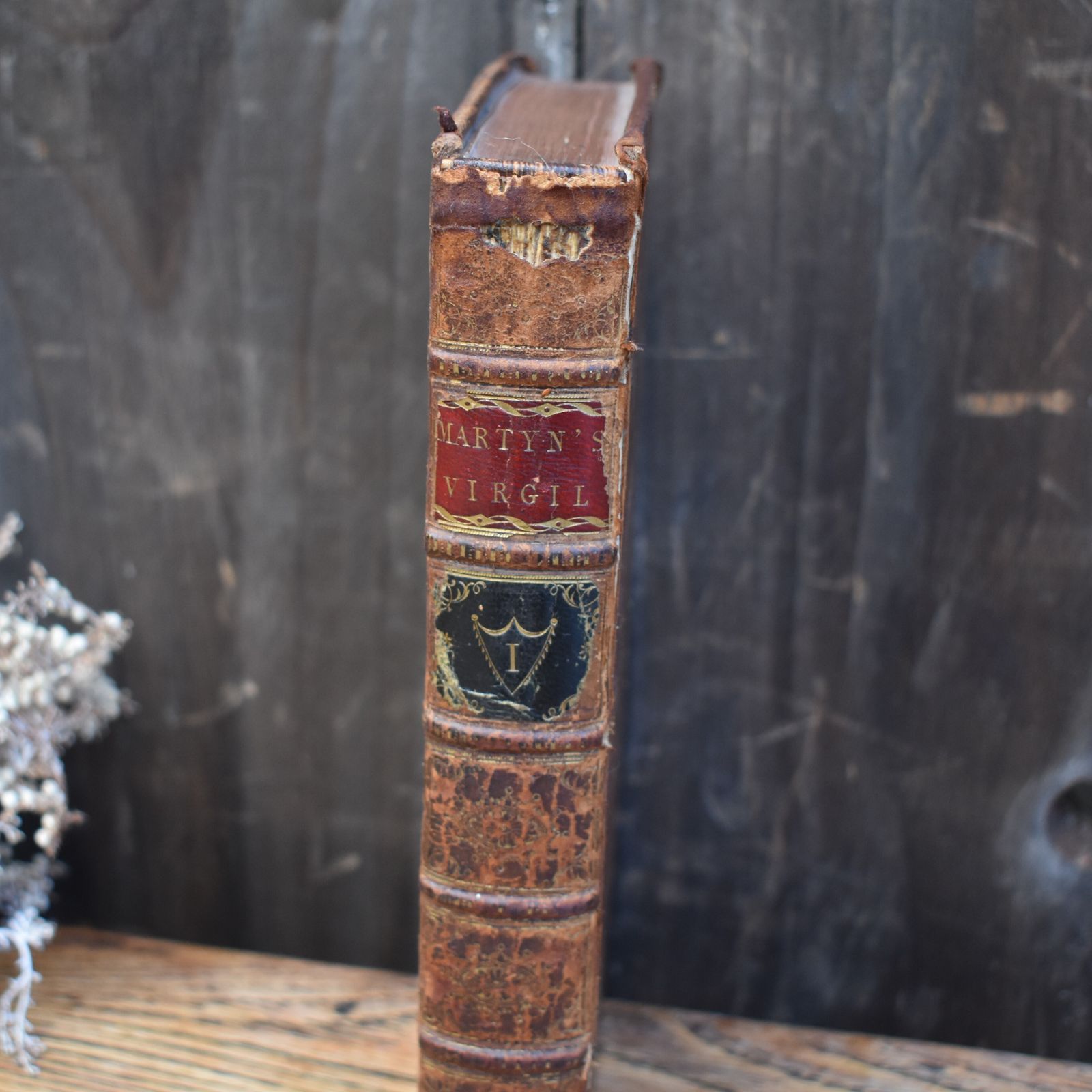 Antique 1749 The Bucolicks Of Virgil By John Martyn Owned By Cecil D. Wray Book photo vintage