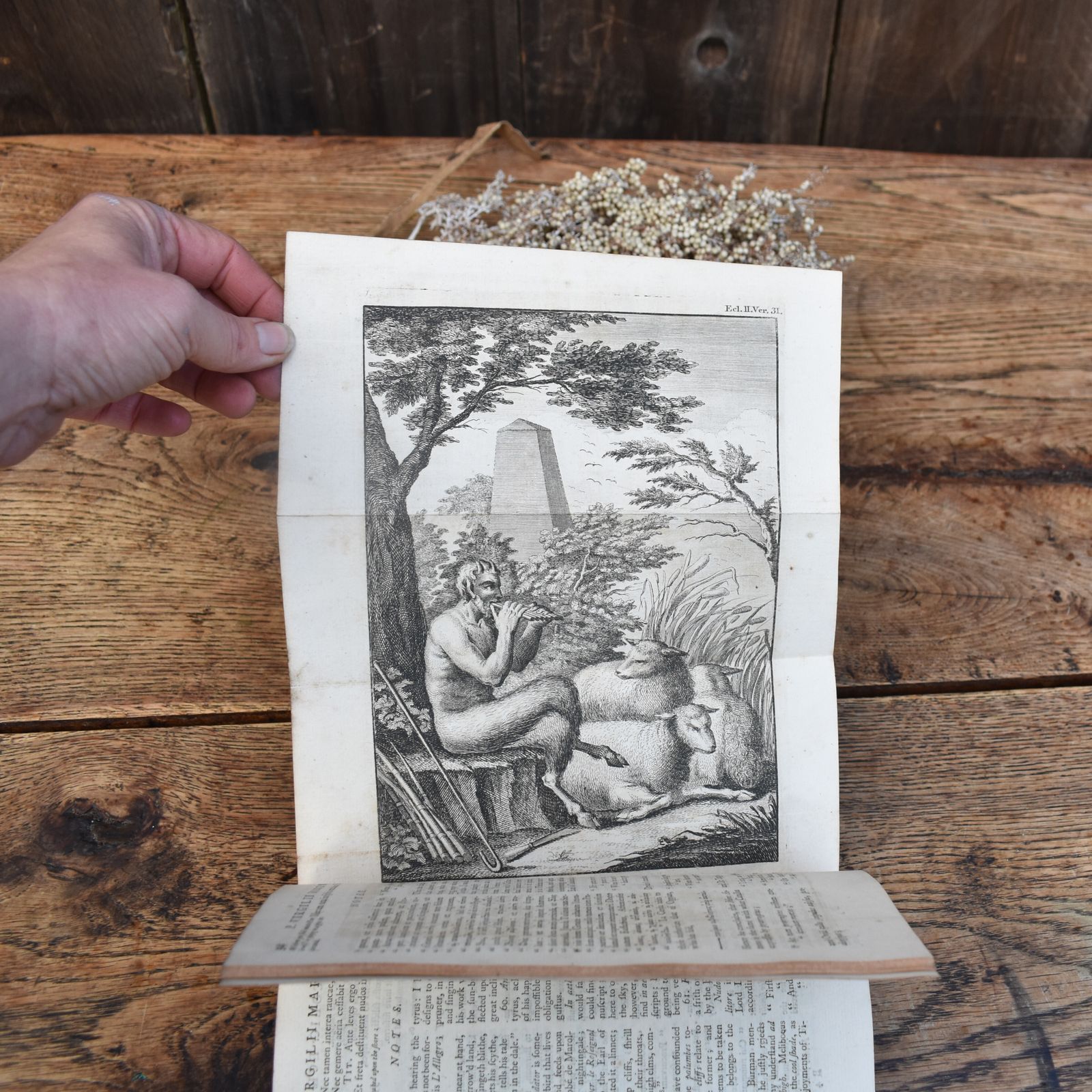photo furniture Antique 1749 The Bucolicks Of Virgil By John Martyn Owned By Cecil D. Wray Book