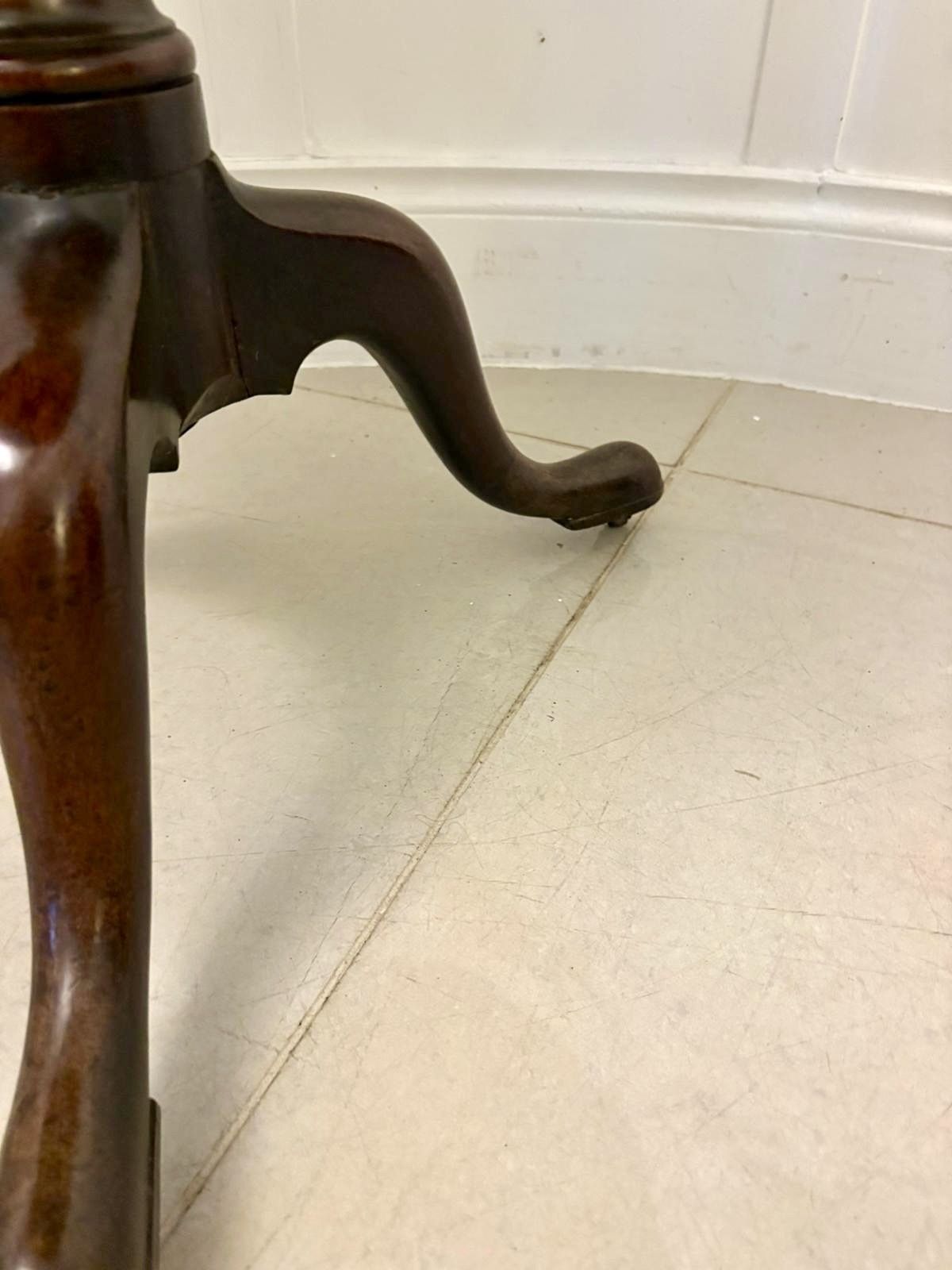 Antique 18th Century Quality Chippendale Mahogany Tilt Top Tripod Table photo vinterior
