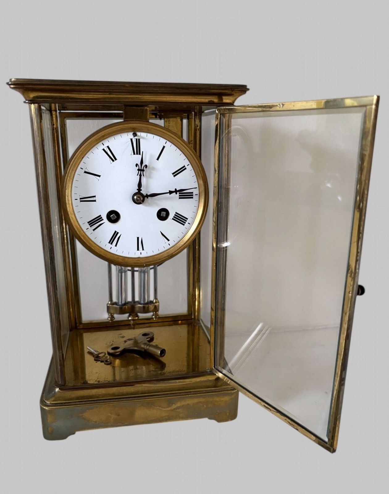 A French Crystal Regulator Clock C1900 By Samuel Marti Et Cie photo Home Decor