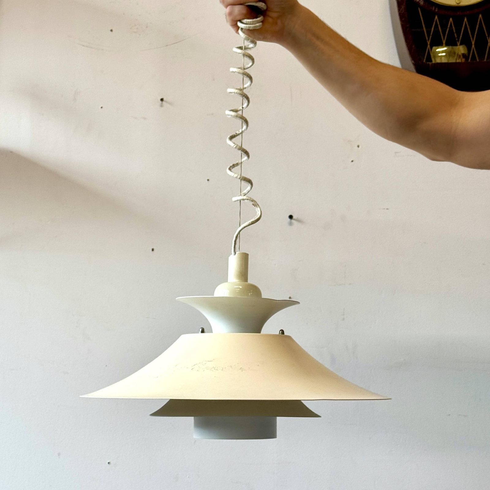 Adjustable Pendant Lamp, 1970s Sweden, Mid C, Vintage photo buy