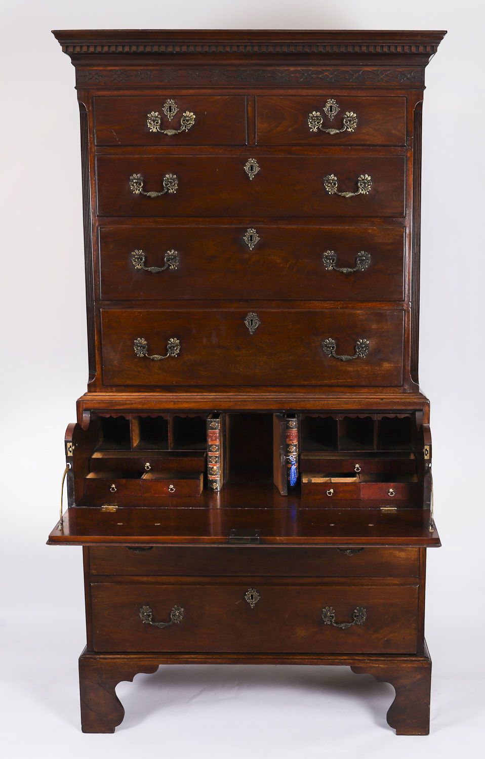 Furniture Antique George III Mahogany Chest Circa 1770 18th C photo