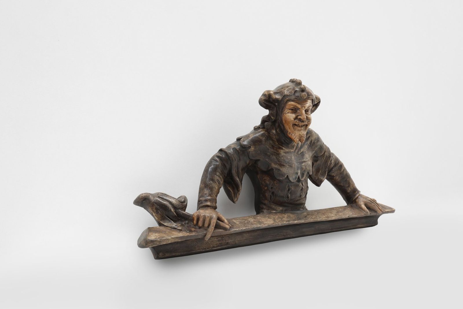 Antique Plaster Jester Or Joker, France, 1880s photo Art