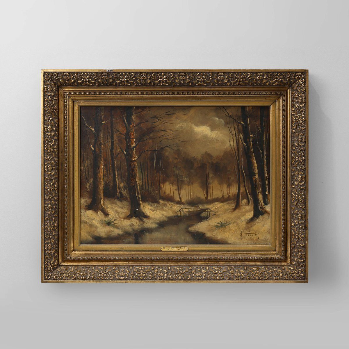Henri Wouters, Hover En Flandre, 1920s, Oil On Canvas, Framed