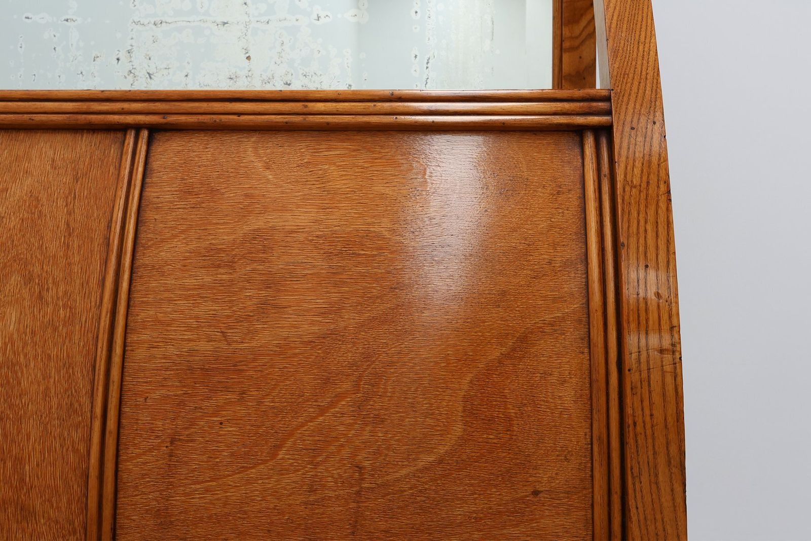 photo vinterior Art Deco Liquor Cabinet In Wood With Mirror, 1920s