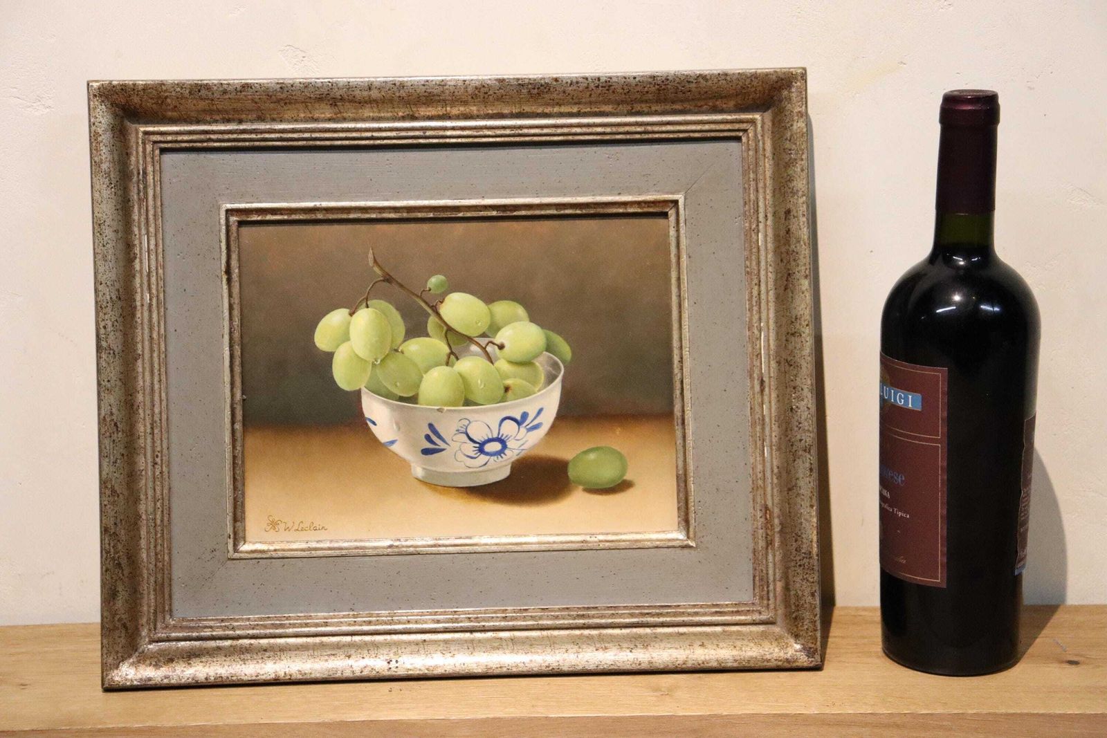 Still Live On Hardboard , 20th Century Painted By Belgian Artist Walter Leclair (St.239) photo vintage
