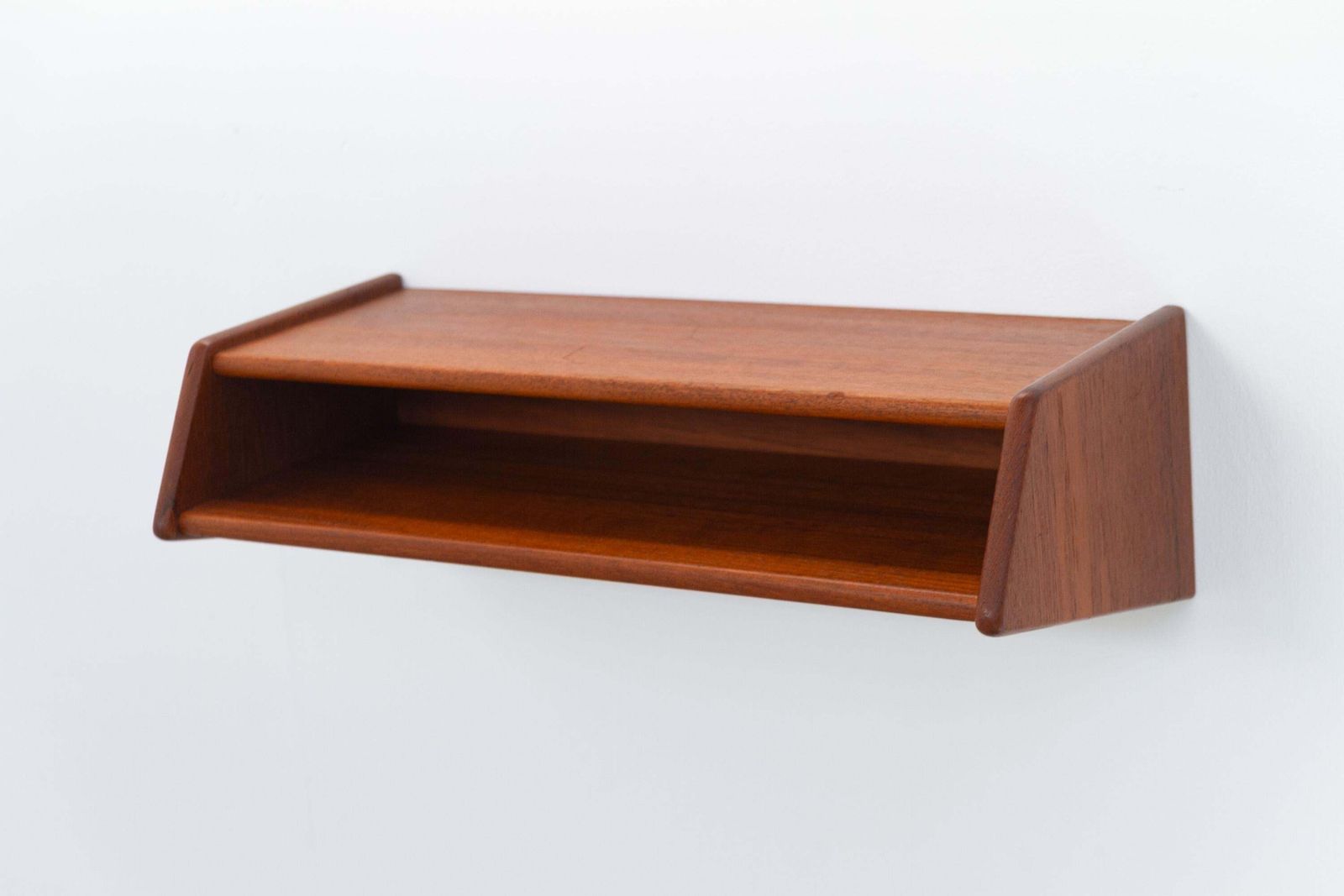 photo for sale Danish Floating Teak Shelf By Kai Kristiansen For Aksel Kjersgaard, 1960s.