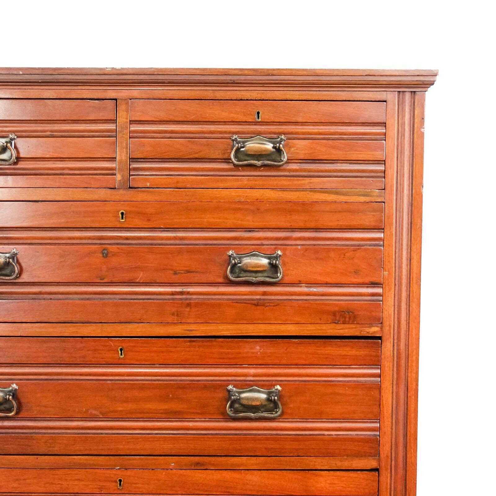 Antique Edwardian Mahogany Chest Of Drawers | Antique Storage | Bedroom Drawers | Antique Chest Of Drawer (M 6460) photo vintage