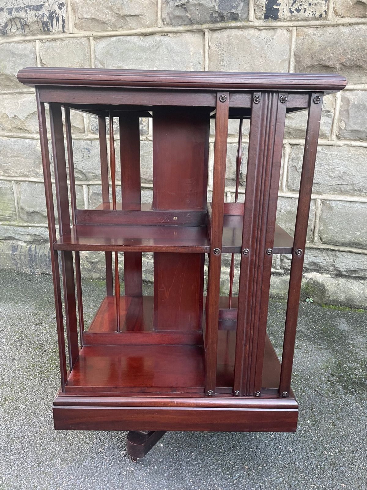 Antique Mahogany Revolving Library Bookcase photo vinterior