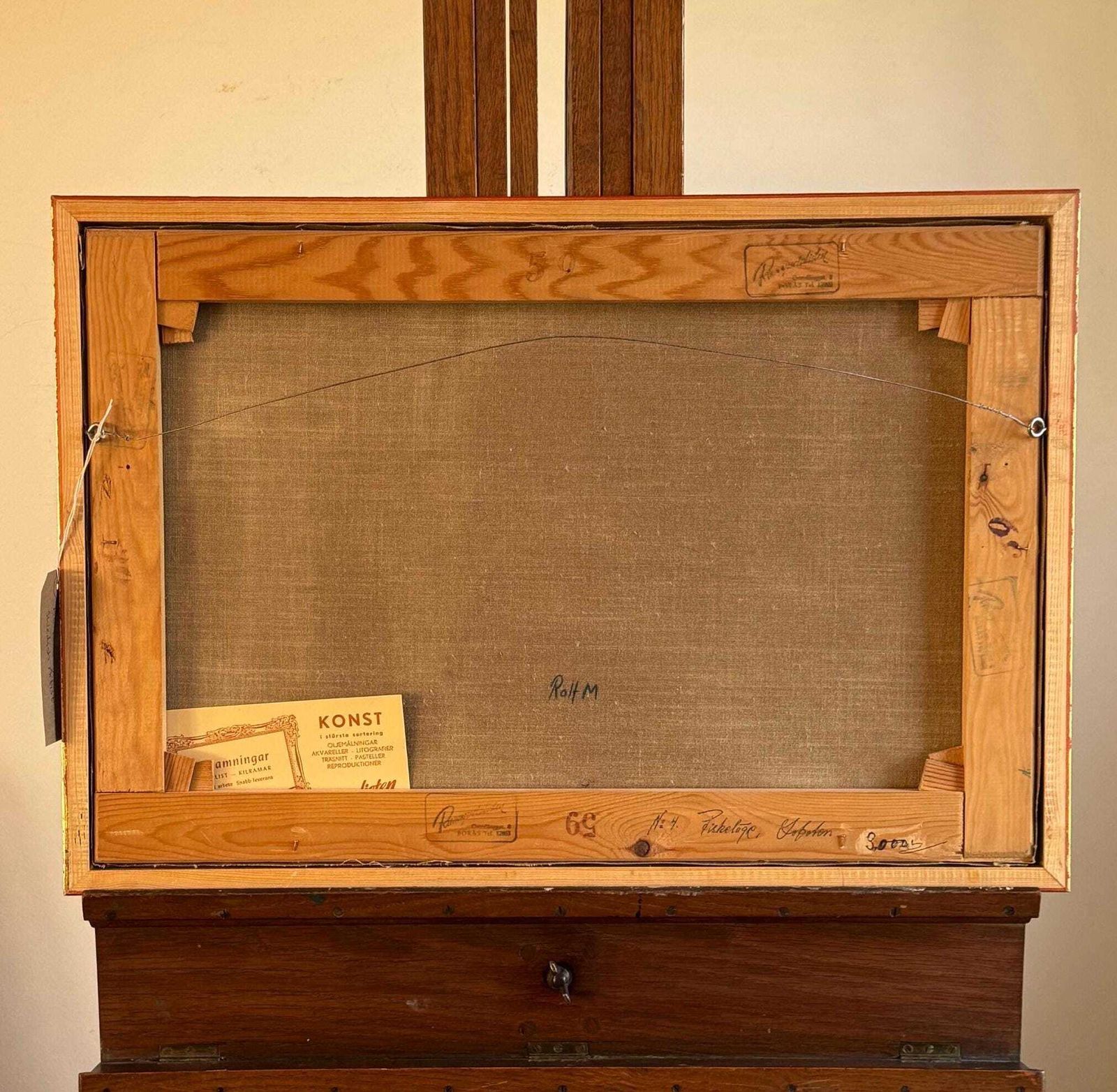 photo furniture Swedish Vintage Original Oil Painting By Rolf Magnusson Wall Art