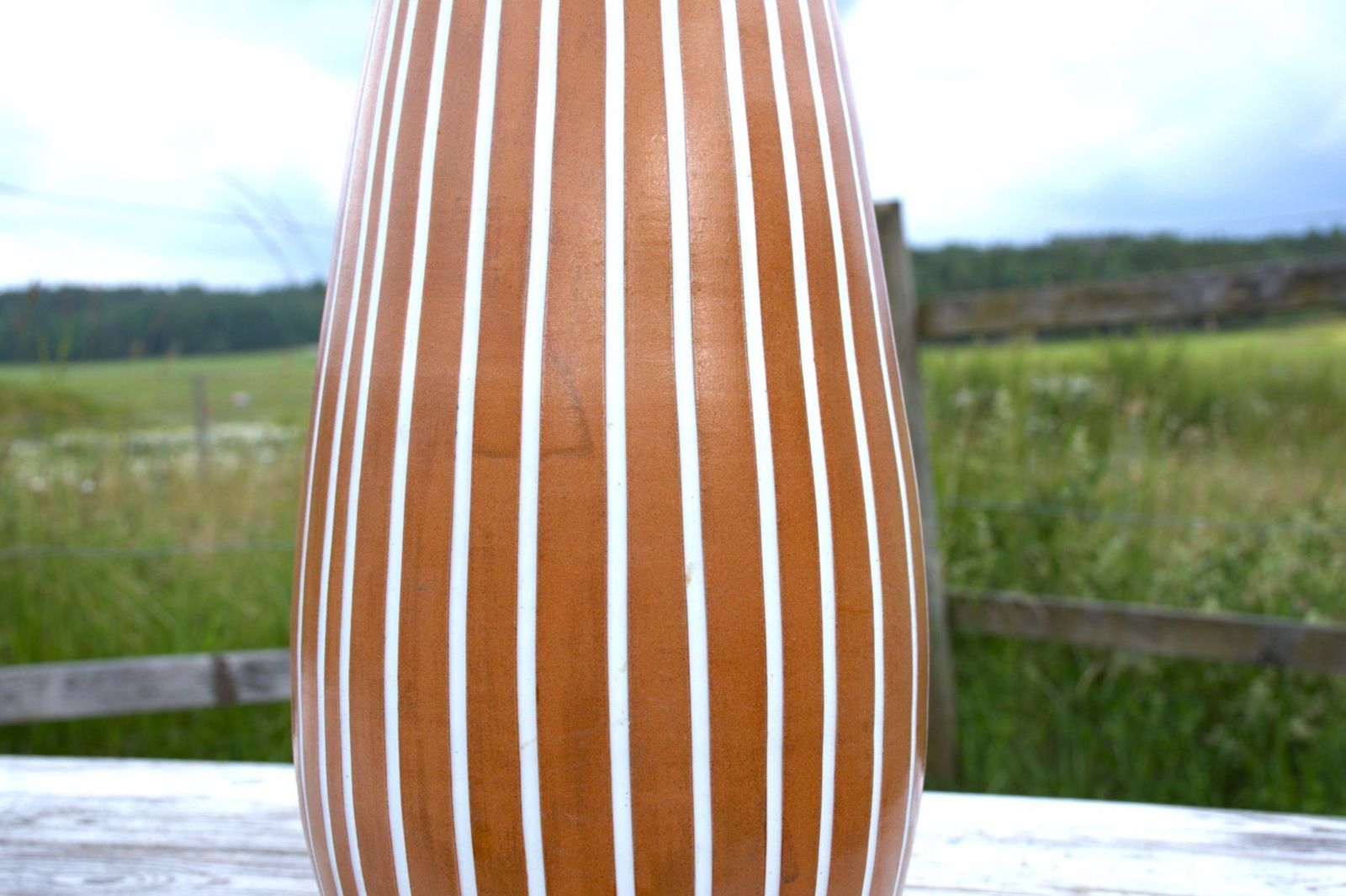 Large Swedish Ceramic Inca Floor Vase By Ingrid Atterberg For Upsala Ekeby, 1940s photo vinterior