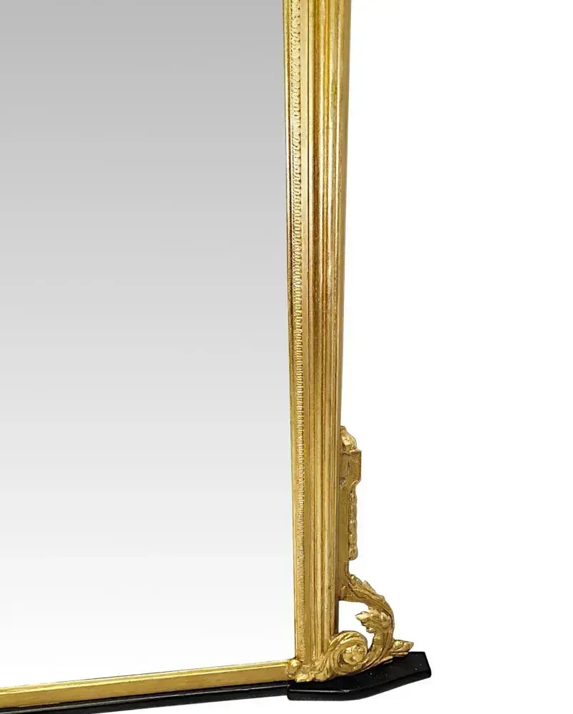 A Fabulous Large 19th Century Archtop Giltwood Overmantel Mirror photo Home Decor