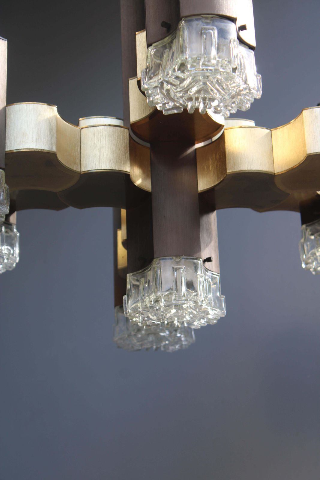 Decorative Sciolari Chandelier In Plexiglass Aluminum And Glass 1970 Italy photo Lighting