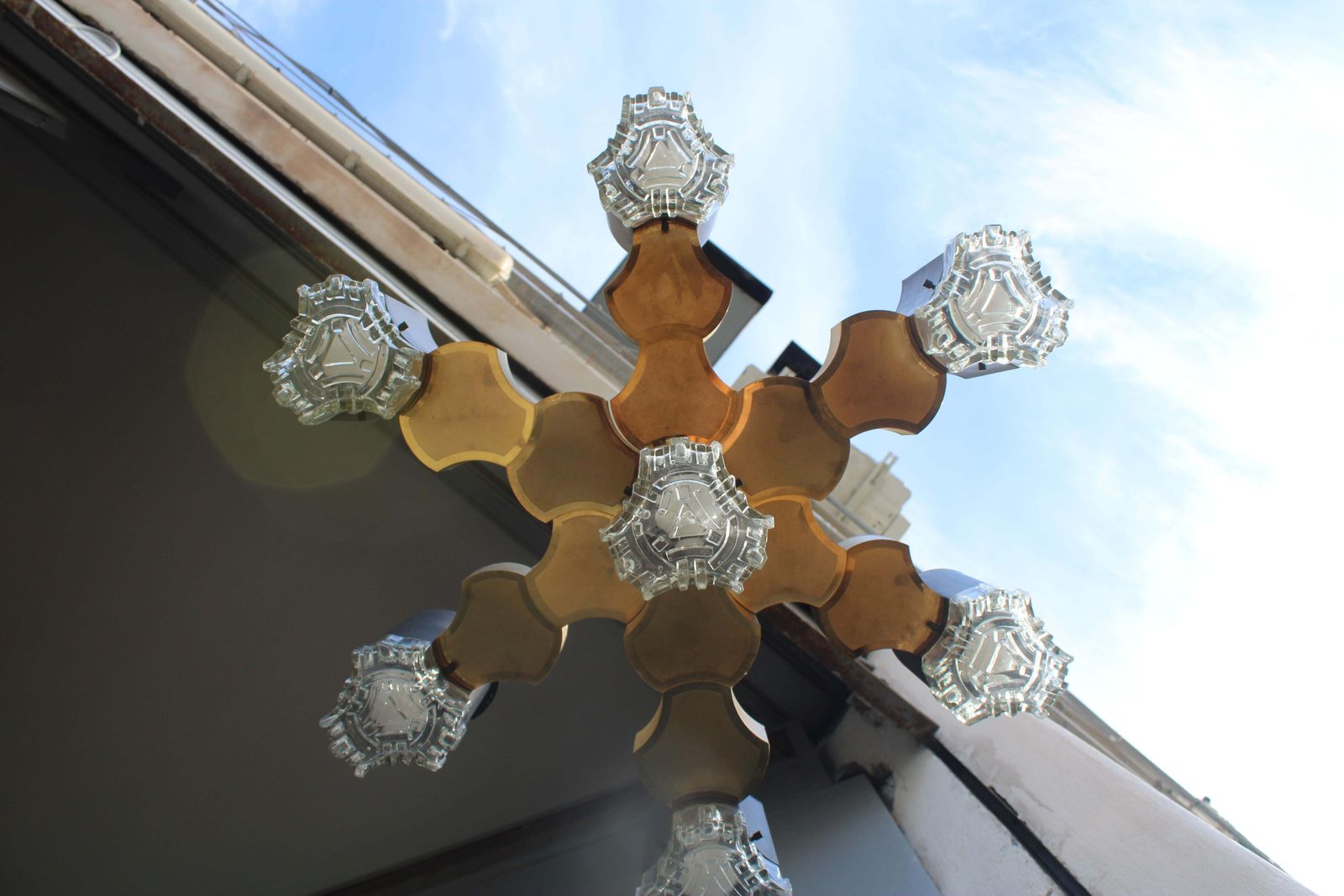 Decorative Sciolari Chandelier In Plexiglass Aluminum And Glass 1970 Italy photo 2700.0