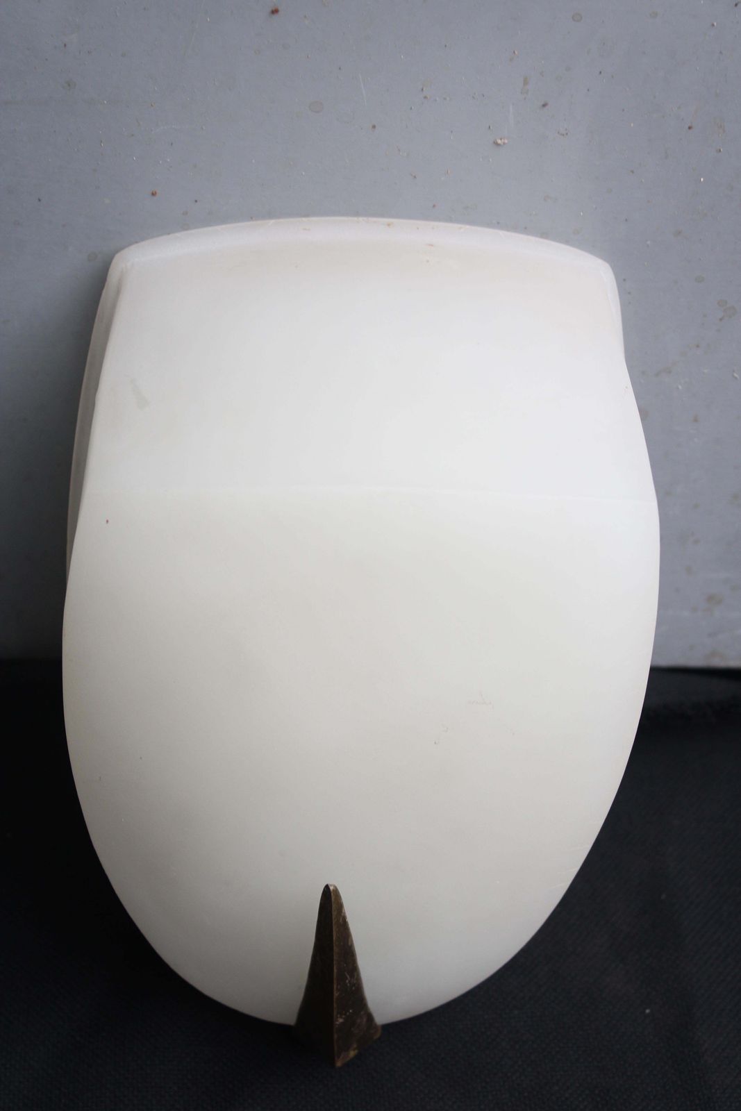 Italian Wall Lamp In Brass Glass Geometric Shape Arredoluce Style photo vintage