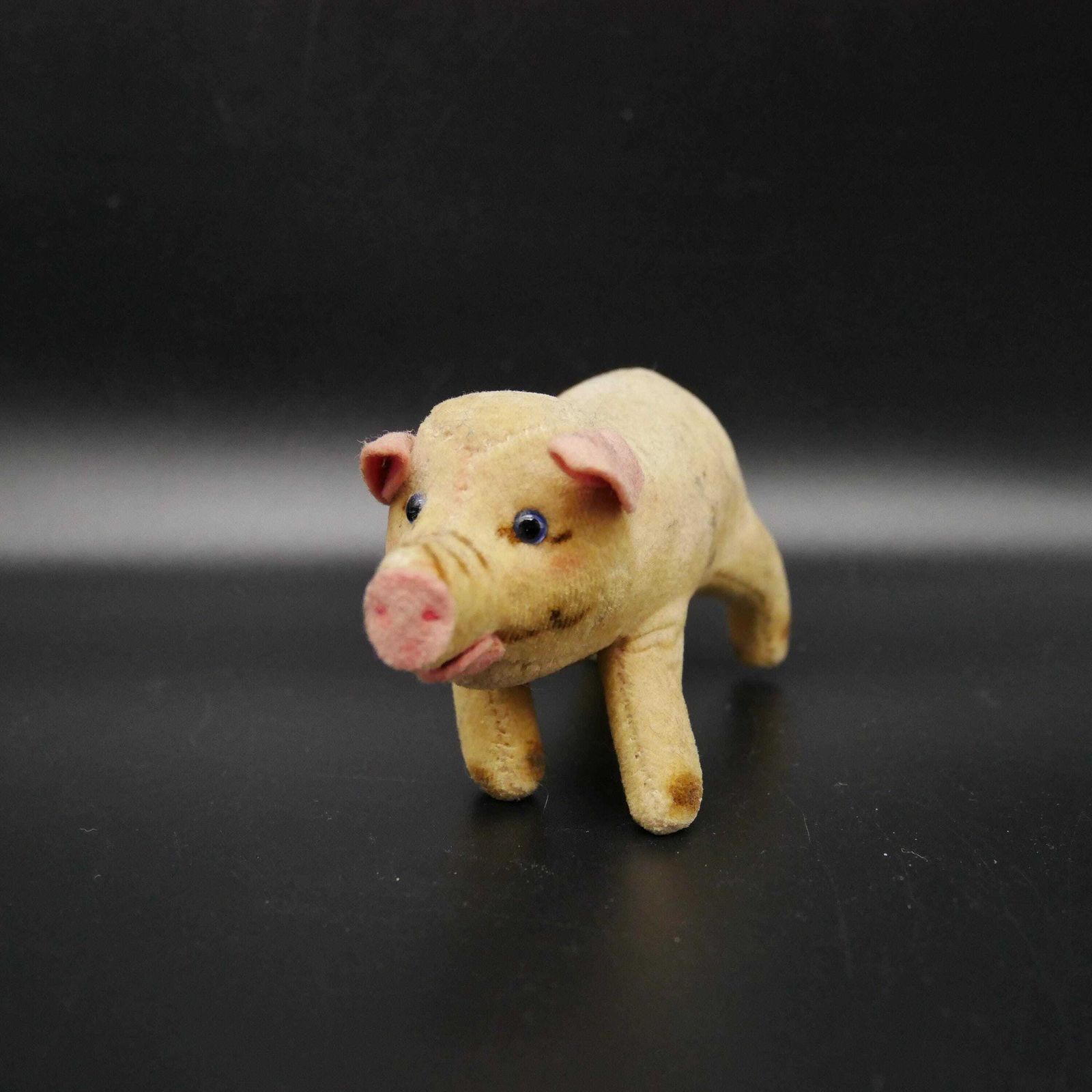 Vintage Steiff Velvet Pig – 1950s 60s German Plush Toy – Mid Century Steiff Collectible photo buy
