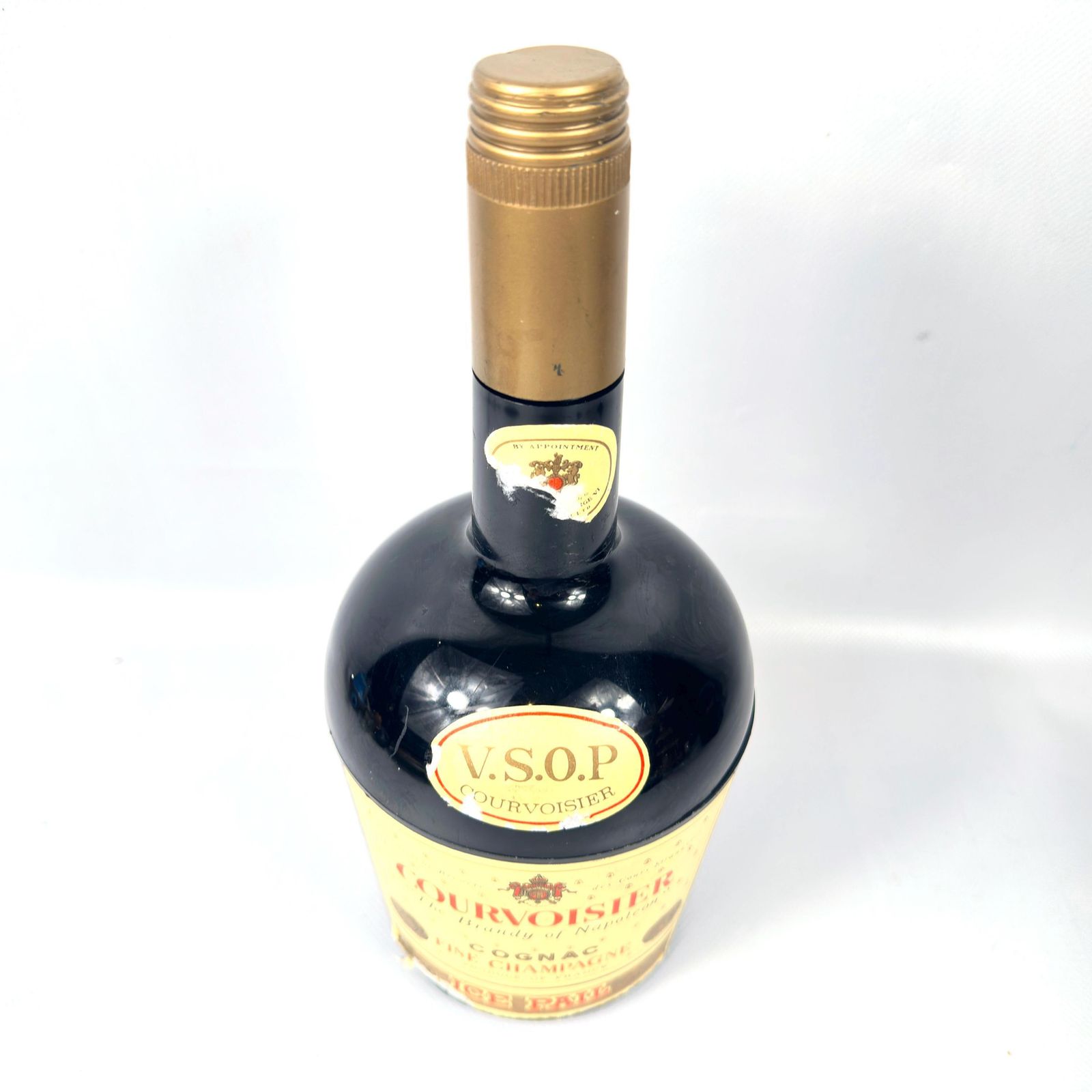 Vintage Courvoisier Cognac V.S.O.P. Ice Pail – 1970s French Barware, Advertising Bottle Ice Bucket photo for sale