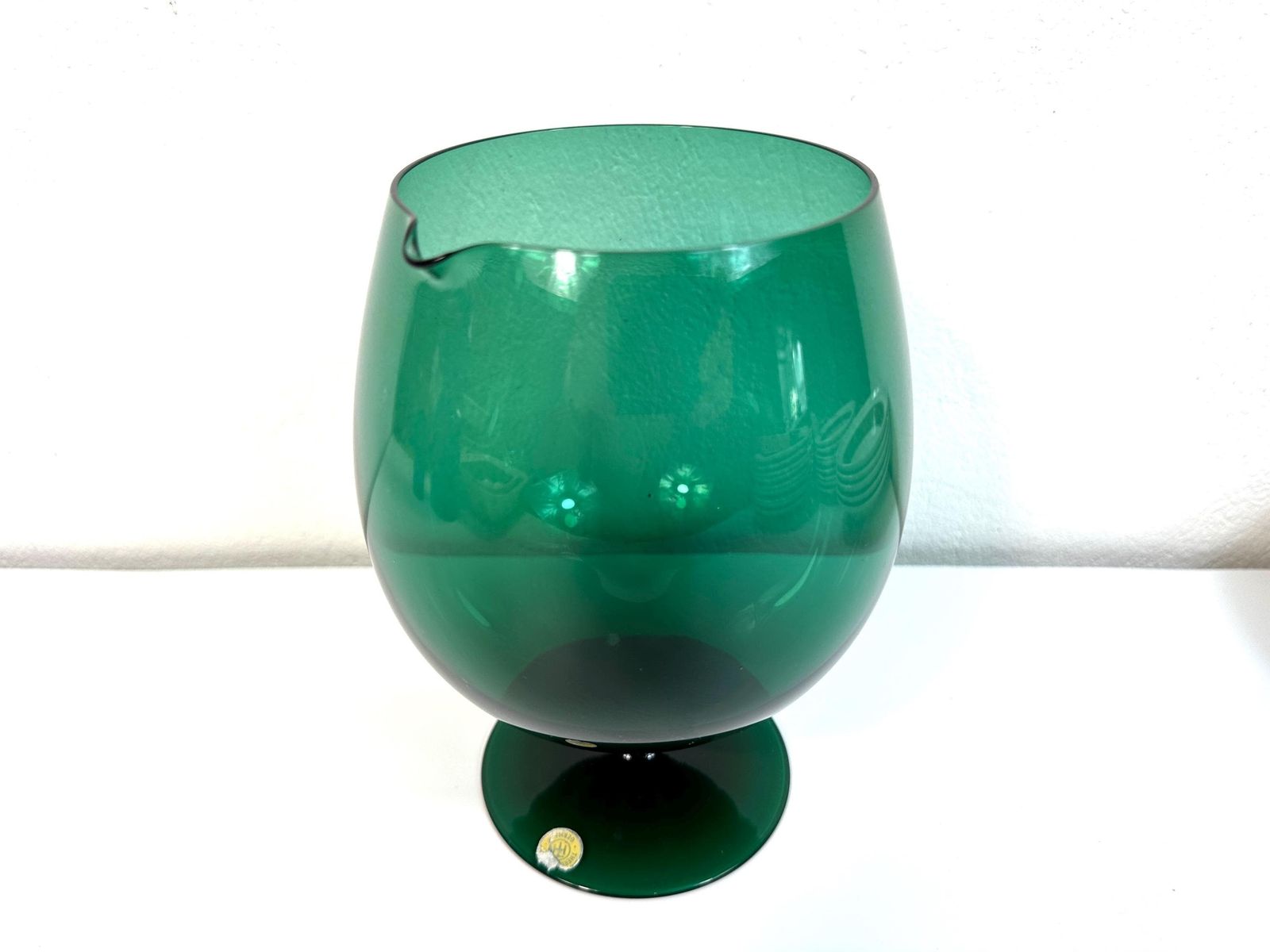 Large Green Balloon Brandy Glass Vase – 1960s/70s photo buy
