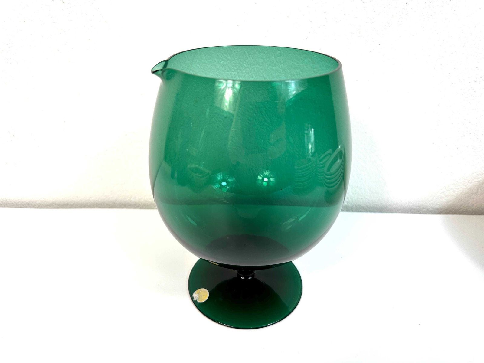 Large Green Balloon Brandy Glass Vase – 1960s/70s photo vintage
