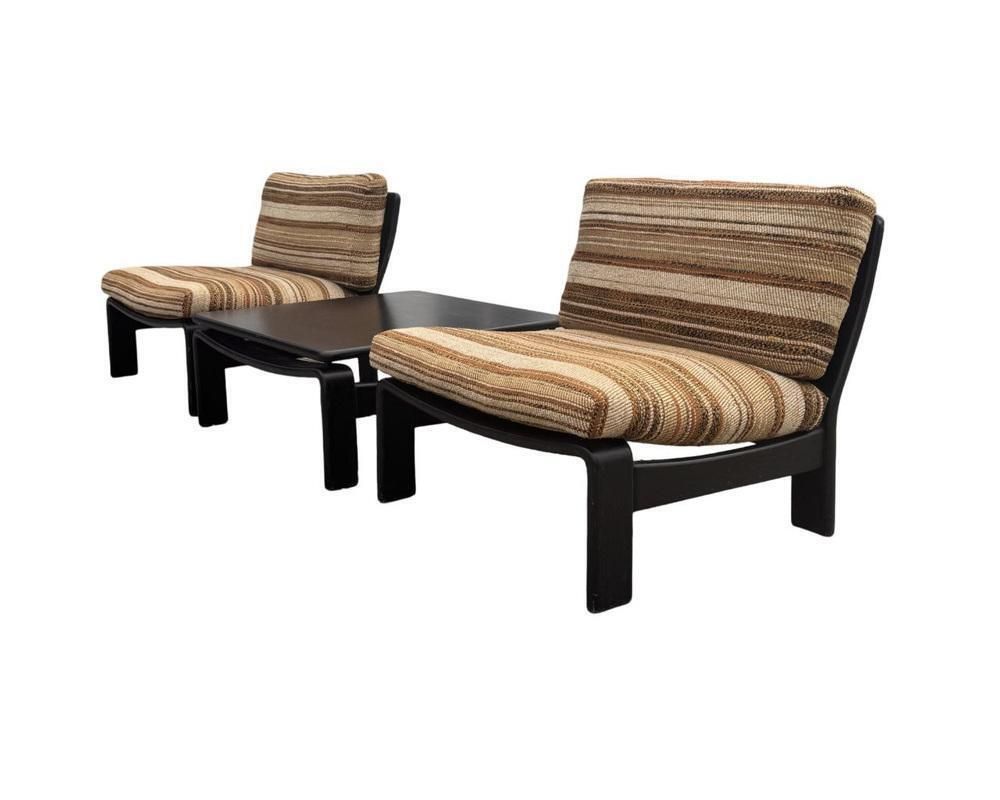 Lounge Set With Coffee Table By Carl Straub, Germany, 1970s, Set Of 3 photo vinterior