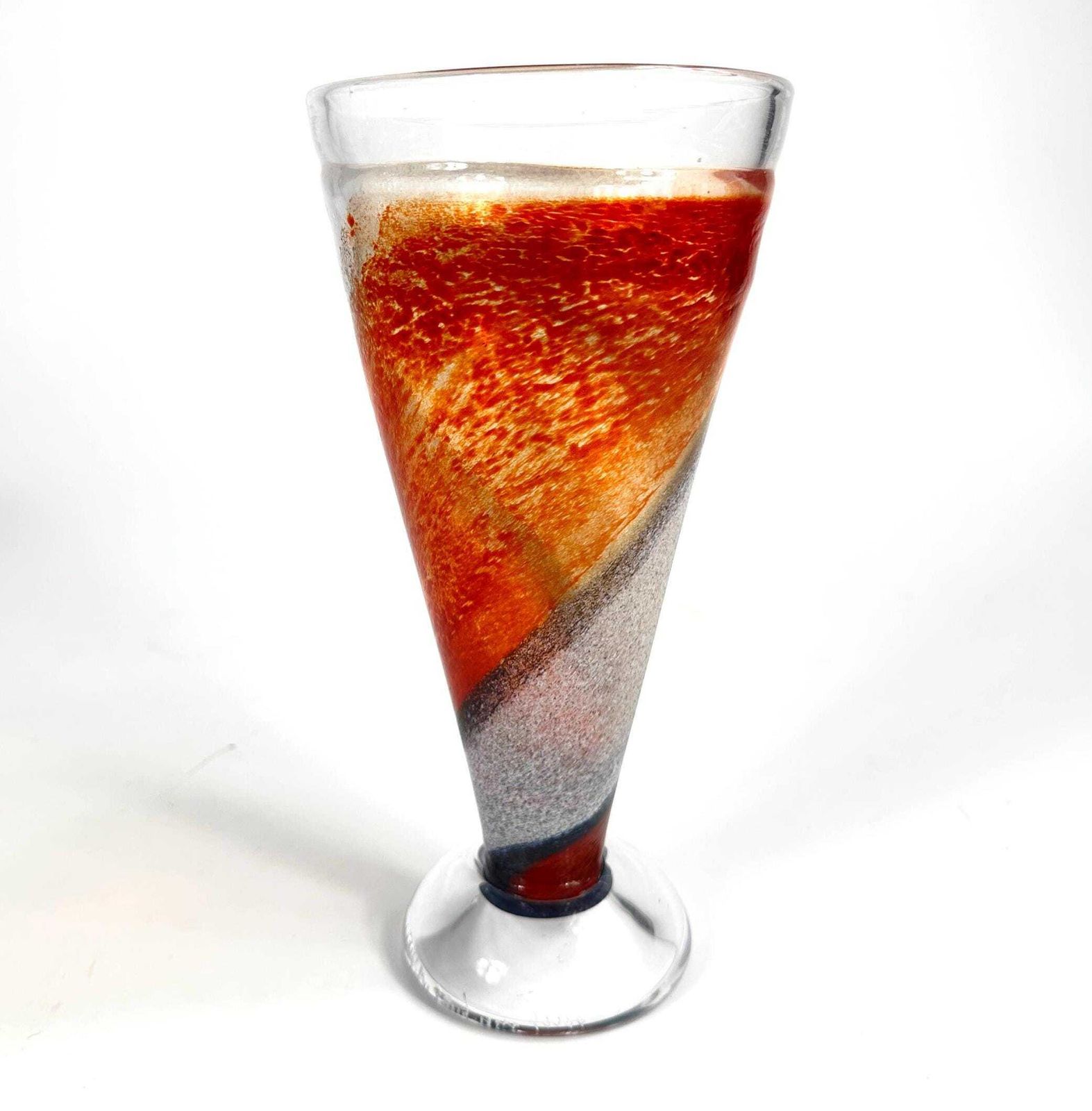 Kosta Boda Twister Glass Vase – Kjell Engman Signed & Numbered | Mid Century Modern Decor photo 138.0