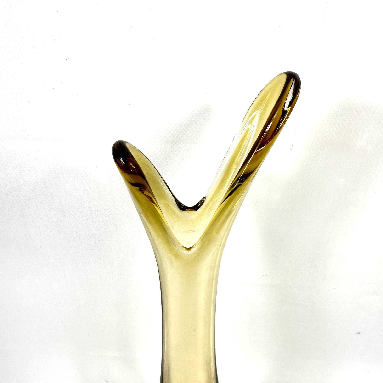 1960s Amber Art Glass Vase – åseda Glasbruk, Bo Borgström Design photo for sale