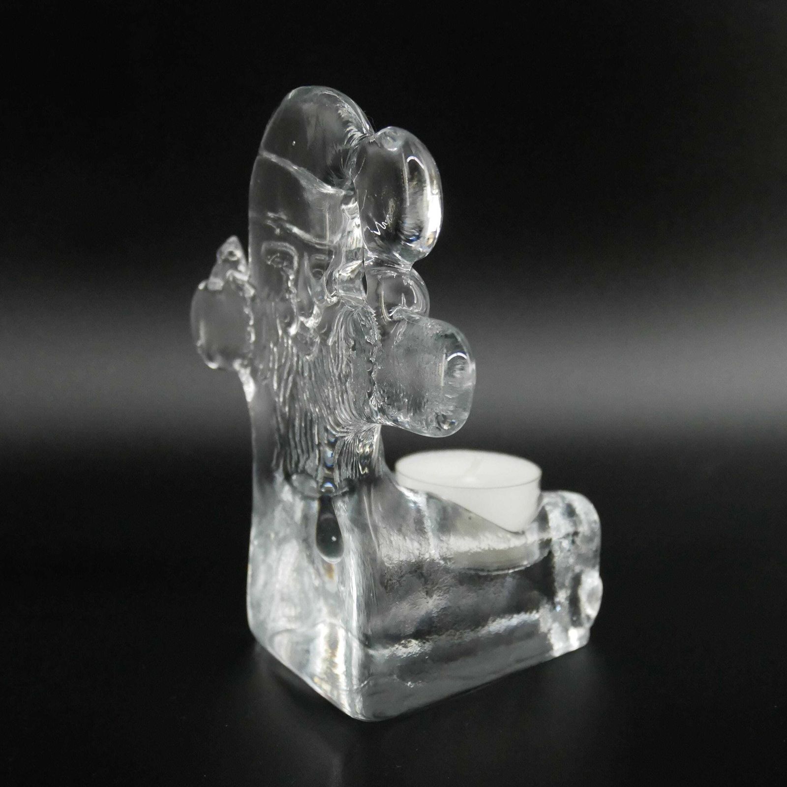 photo furniture Kosta Boda Santa Candle Holder – Bertil Vallien, 1970s Swedish Christmas Decor