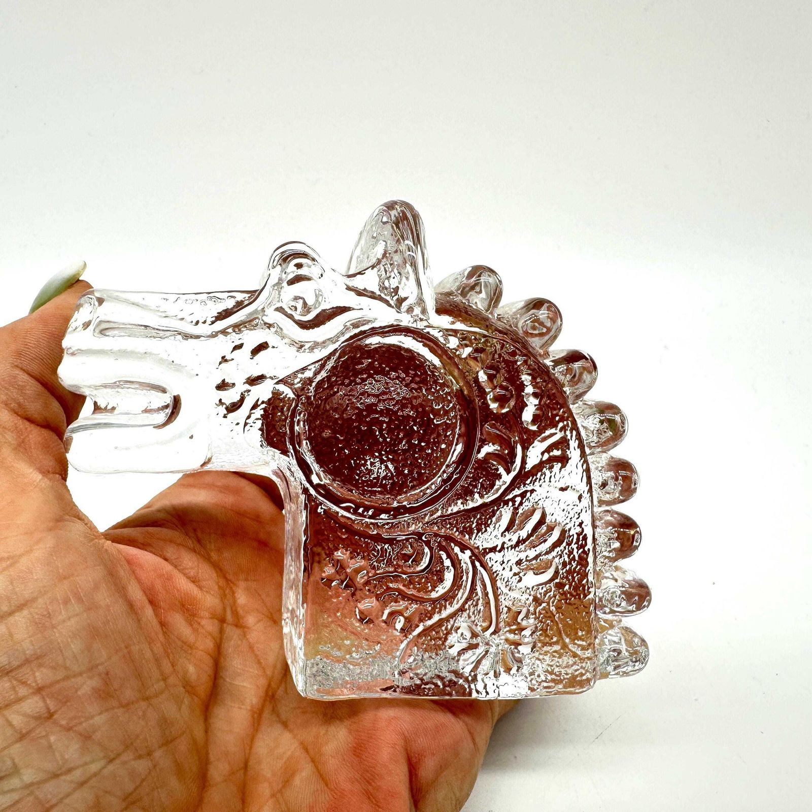 Kosta Boda Art Glass Horse Head: 1960 Bertil Vallien Sculpture