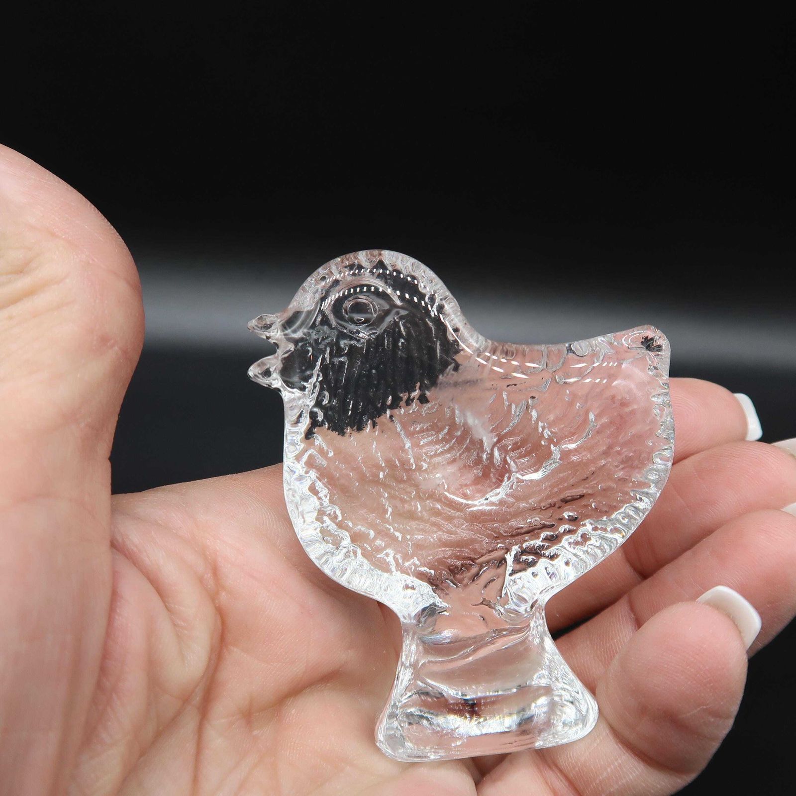 Kosta Boda Glass Chicken Figurine – Bertil Vallien Swedish Art Glass