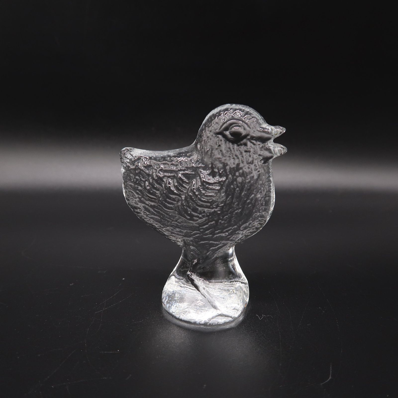 Kosta Boda Glass Chicken Figurine – Bertil Vallien Swedish Art Glass photo vintage